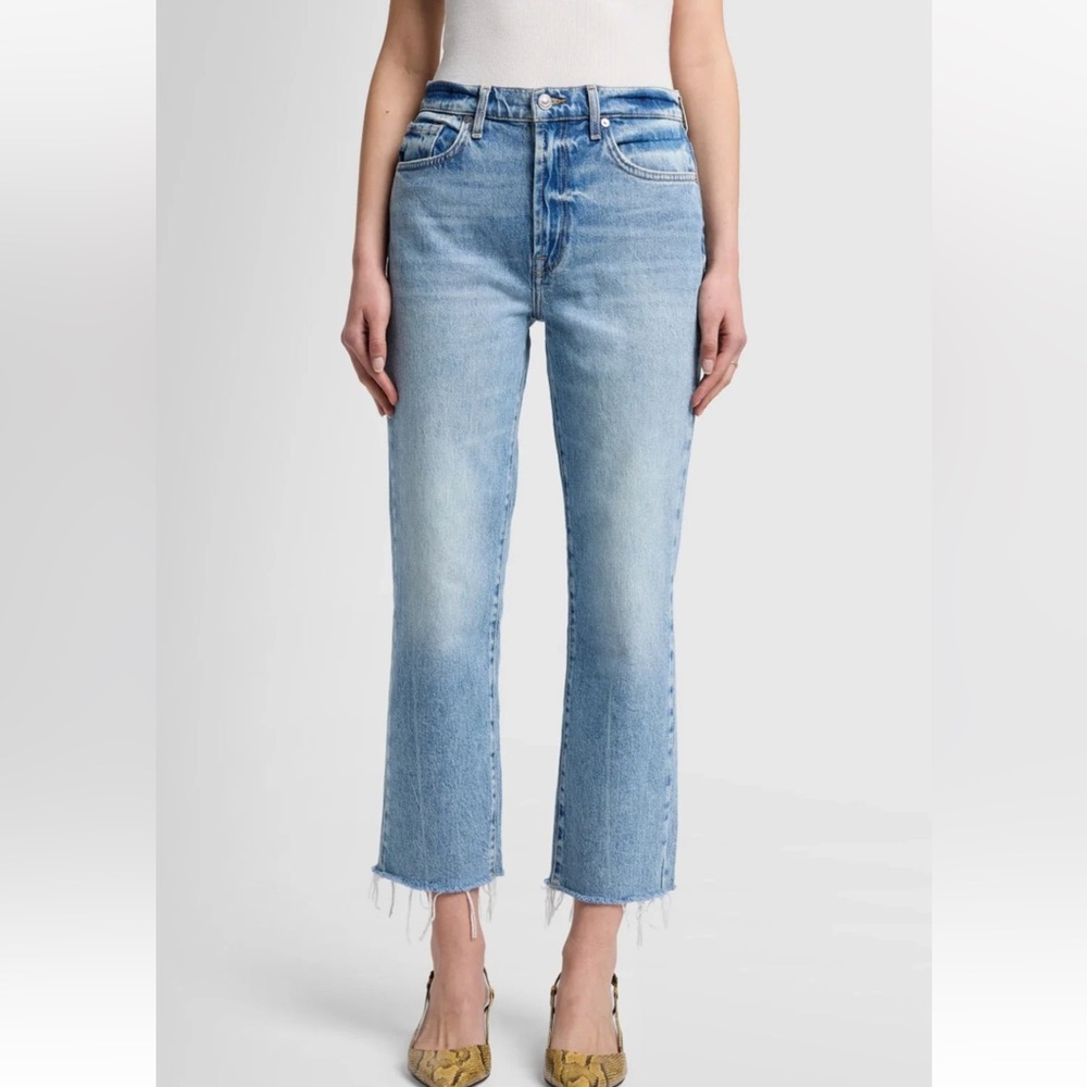 NEW! NWT 7 FOR ALL MANKIND Logan Stovepipe Straight Leg Jeans in Ode To Size 24